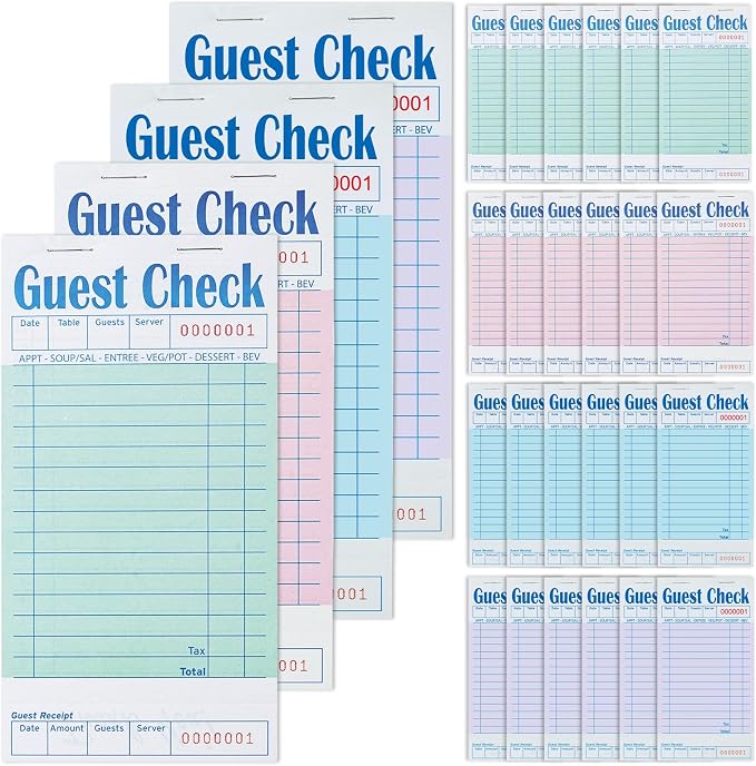 ZPARIK 24 Pack Guest Checks Books by ZPARIK