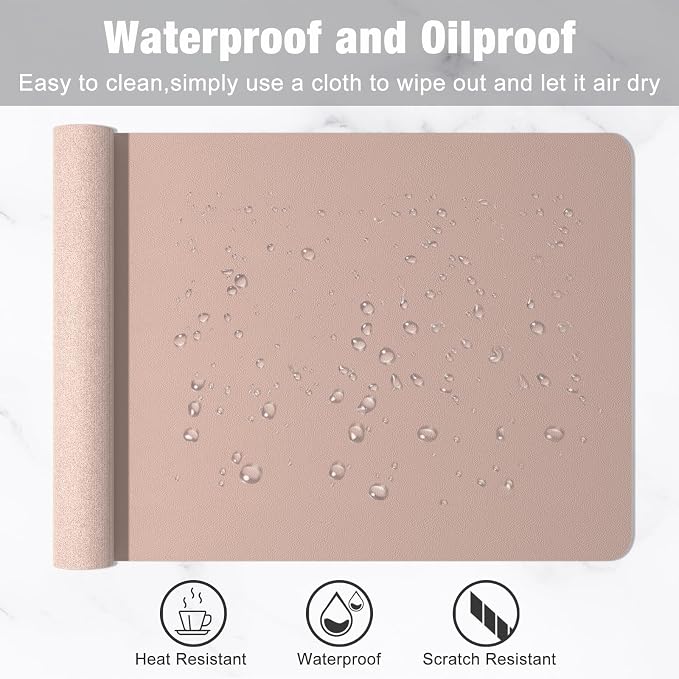 Hsurbtra Desk Pad, XL Extended Mouse Pad, Waterproof Desktop Blotter Protector - Image 5