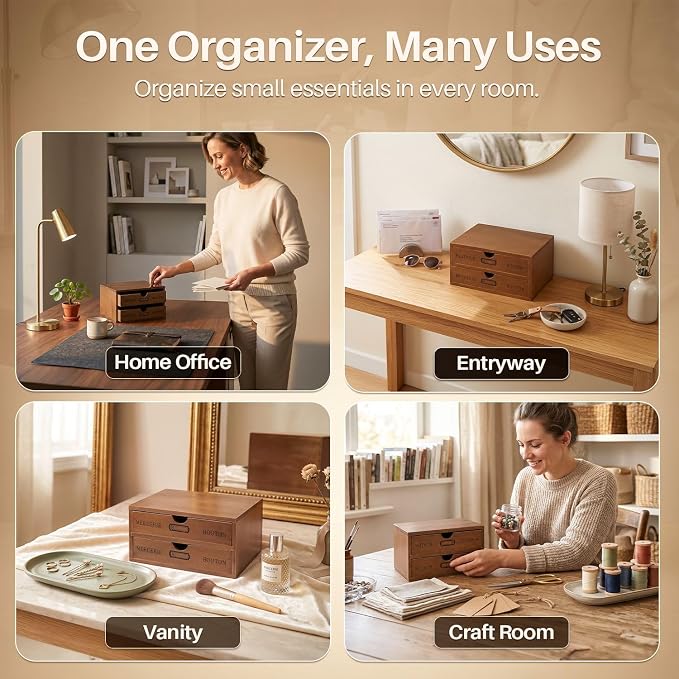 Flexzion Wood Desk Organizer - Image 9