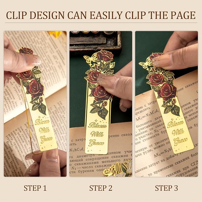 8 Pieces Metal Clip Bookmarks - Image 4