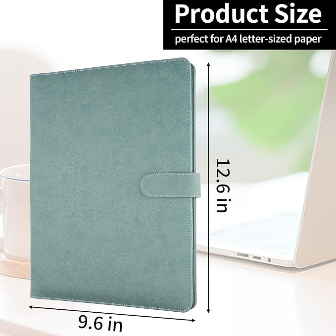 Professional Padfolio with Clipboard, Faux Leather Portfolio Folder Binder - Image 4