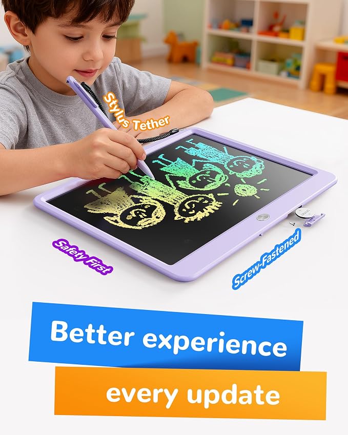 KOKODI LCD Writing Tablet, 12 Inch Colorful Toddler Doodle Board Drawing Tablet - Image 3