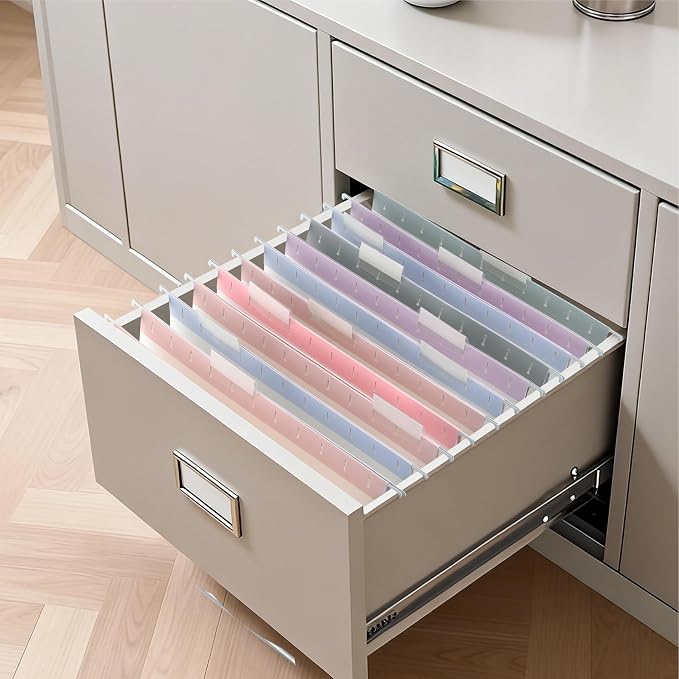 Zzrywuty Hanging File Folders Letter Size, Pastel File Folders Hanging - Image 4