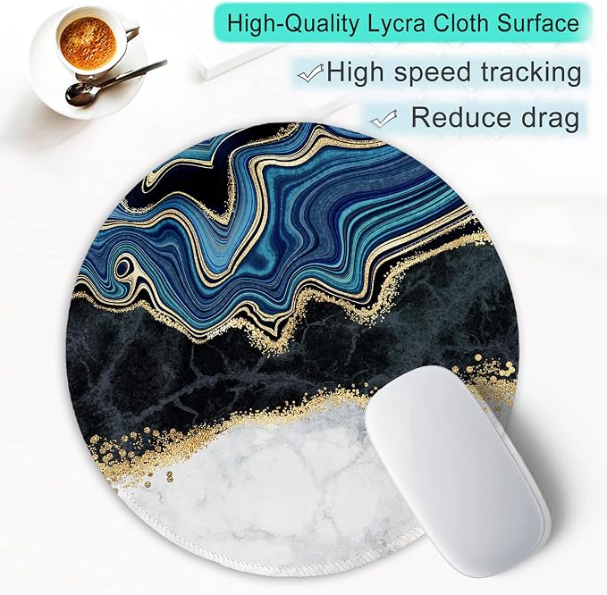 ITNRSIIET Round Mouse Pad with Stitched Edge Premium-Textured Waterproof - Image 6