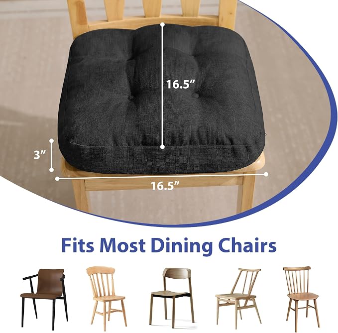 IASEAHK Chair Cushions, Foam Dining Chair Cushions, Tufted Indoor Chair Pads - Image 3
