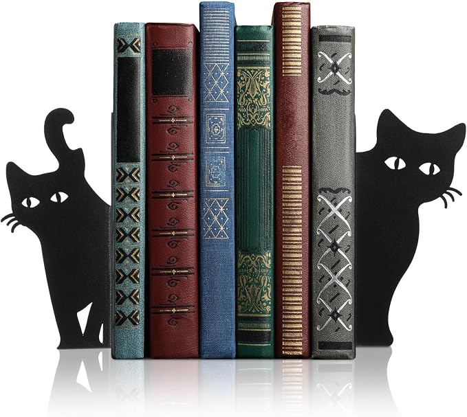 Geelin Peeping Cat Bookends Set of 2 Metal Book Ends by Geelin