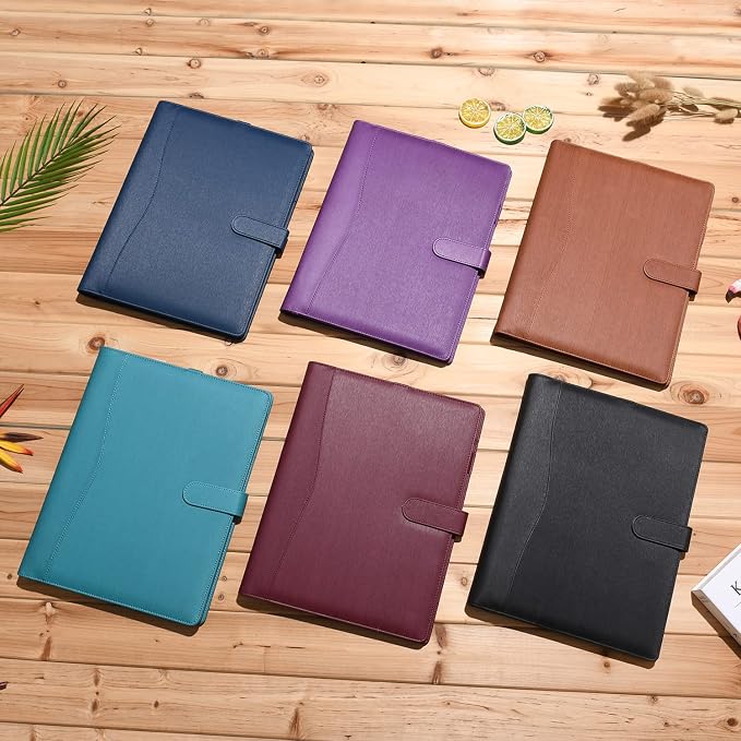 Wonderpool A4 PU Leather Portfolio Holder Ring File Document Case - Image 2