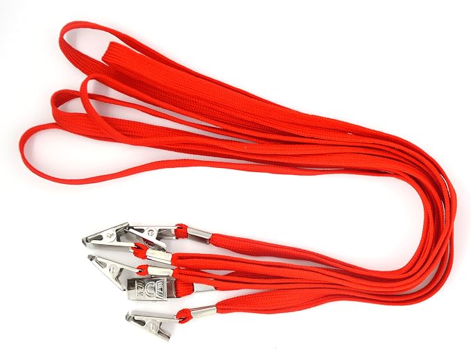 Bird Fiy 50 Pcs Cotton Lanyards Bulldog Clip 32-inch Flat Braid Neck Lanyard - Image 2