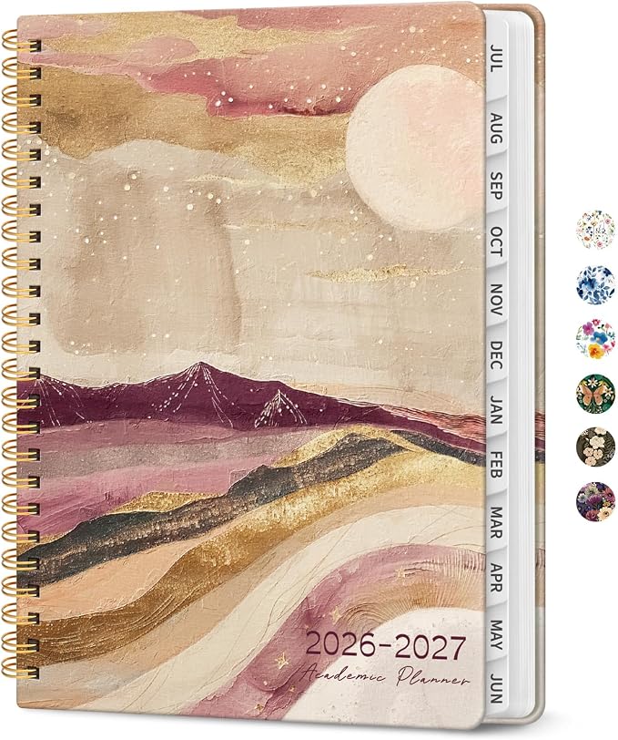 Planner 2026-2027, Academic Year Monthly and Weekly Calendar Planner, Jul 2026 by Taja