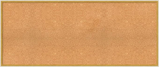 Amanti Art Natural Cork Board for Wall, 23x55 Vision Board with White Frame, Oversize Corkboard Office Decor for Home Organization, Modern Corkboard Pinboard to Display Items for Home Organization in-DeskLoop Office