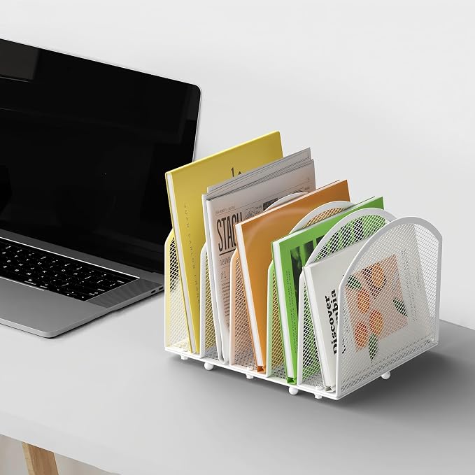MINDEPOT Desk File Organizer 5 Sections Desktop Organizer File Sorter Office - Image 7