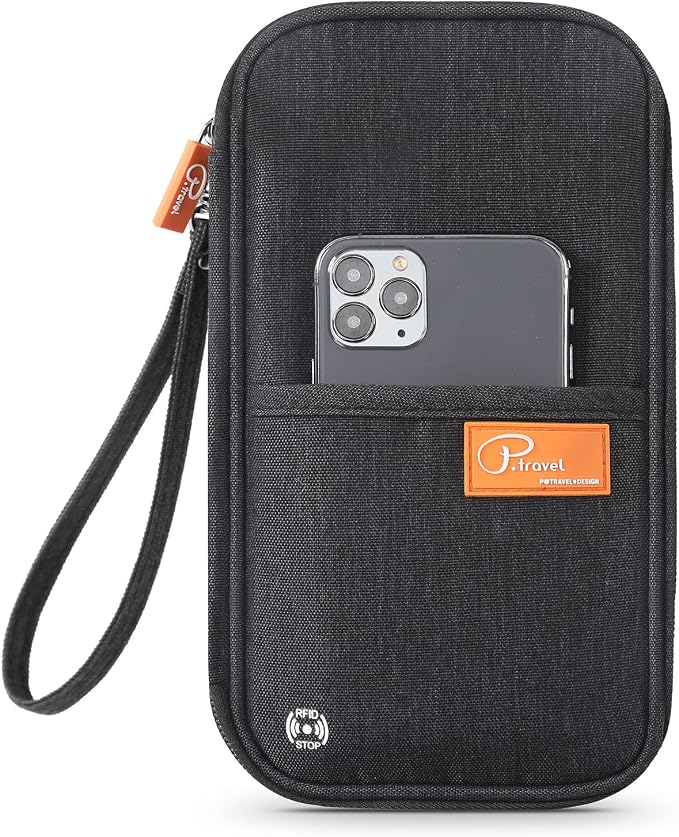 Family Passport Holder Organizer, RFID Blocking Travel Document Case, by Ptraveldesign
