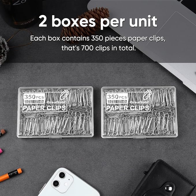 700 PCS Paper Clips, Small Paper Clips - Image 3