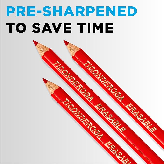 TICONDEROGA Erasable Checking Pencils, Pre-Sharpened - Image 5