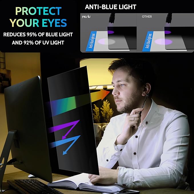 Peslv 27 Inch Privacy Screen for Computer Monitor 16:9 Aspect Ratio, Eye - Image 6
