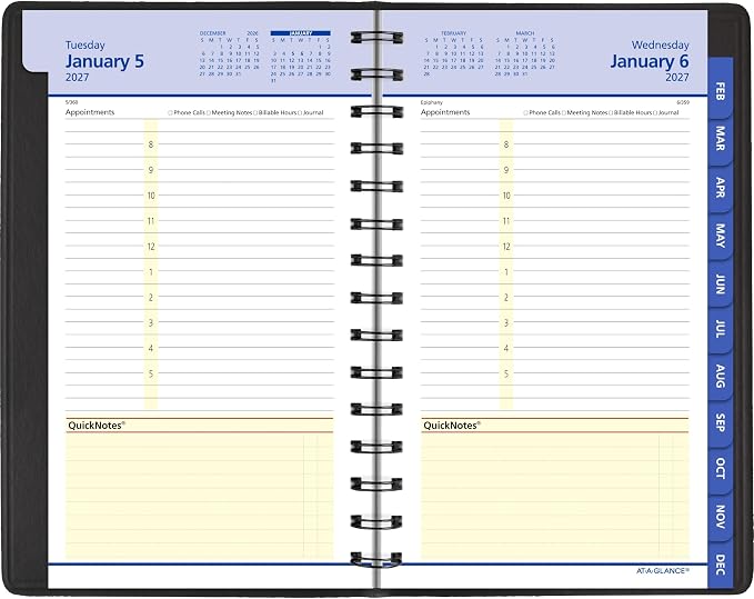 AT-A-GLANCE 2027 Appointment Book Planner, Daily & Monthly, QuickNotes - Image 9