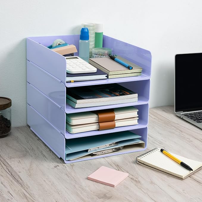 Tiawudi Desk Organizer, Office Organization and Storage, Plastic Letter Tray - Image 6