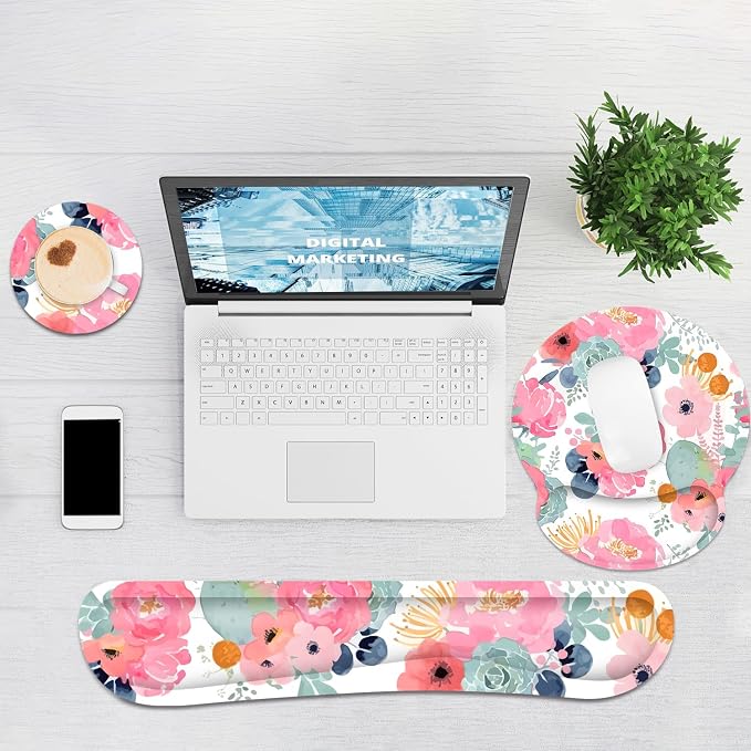 Ergonomic Mouse Pad with Wrist Rest and Keyboard Wrist Rest, Mousepad and Wrist - Image 6