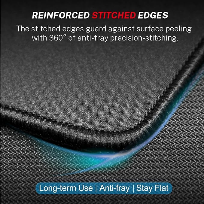 MROCO Essential Gaming Mouse Pad, 40% Expanded Size, 12.6 x 10.8 in, Anti-Fray - Image 3