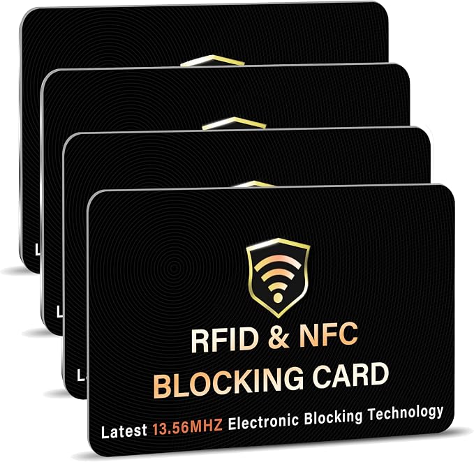 SaiTech IT 4 Pack RFID Blocking Card, One Card Protects Entire Wallet Purse by SaiTechIT