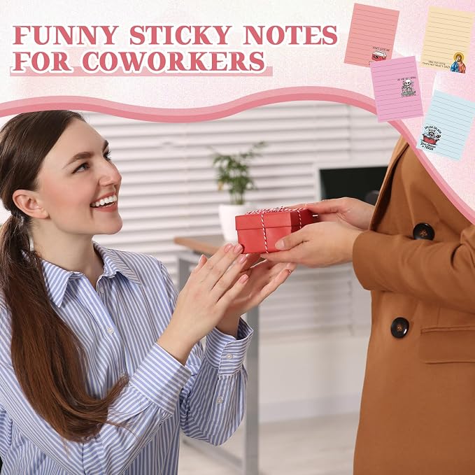 12 Pcs Funny Sticky Notes for Work 4x3 Inches Sarcastic Self Adhesive Notepads - Image 4