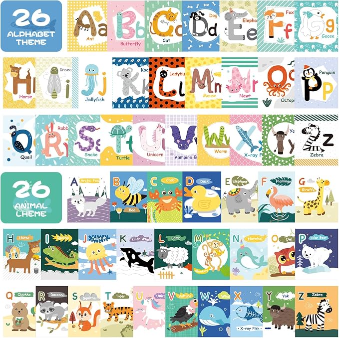 Jollybaby Reusable Soft Cloth ABC Alphabet/Letters Animal Flash Cards - Image 3