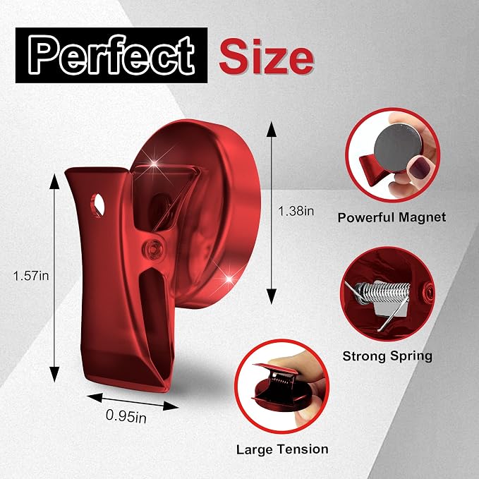 Magnetic Clips Heavy Duty 10 Pack | Strong Force Magnet Clips - Image 2