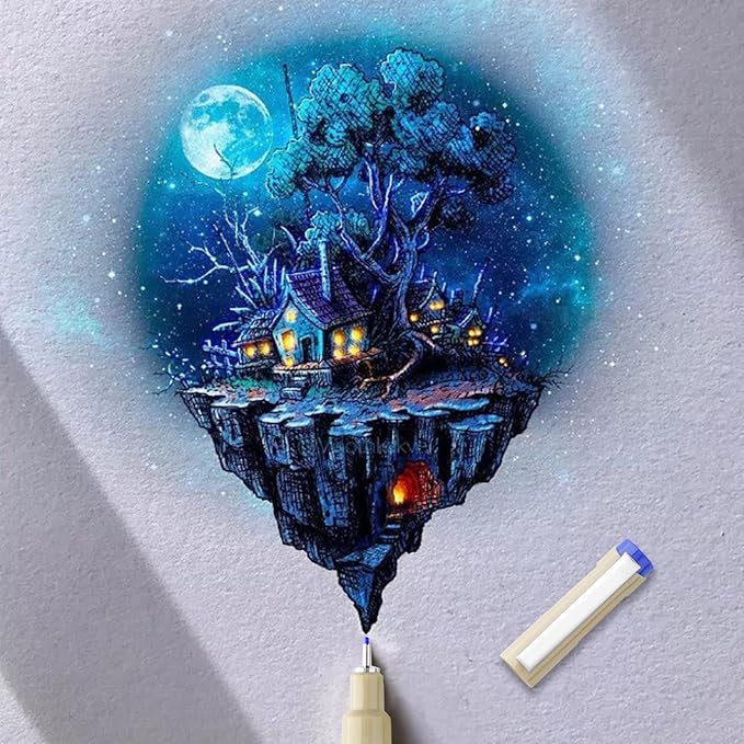 [24 Colors] 05 Micro, Fineliner Pen Set Ink, Fine Point Pen,Multi-liner, Sketching, Anime,Artist Illustrating/Technical Drawing, Office Documents…-DeskLoop Office