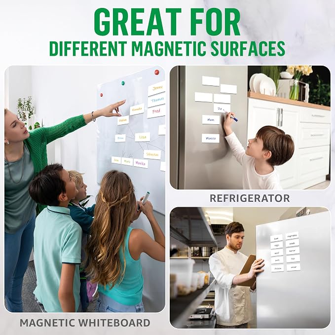 64 Pack Dry Erase Magnetic Labels 2x4 in - Image 4