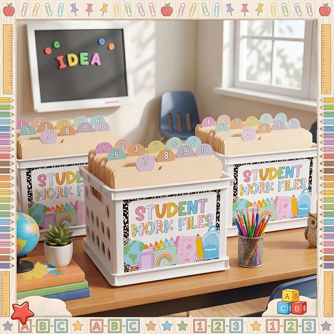 Marspark 10 Set Classroom Organization Folder Labels - Image 5