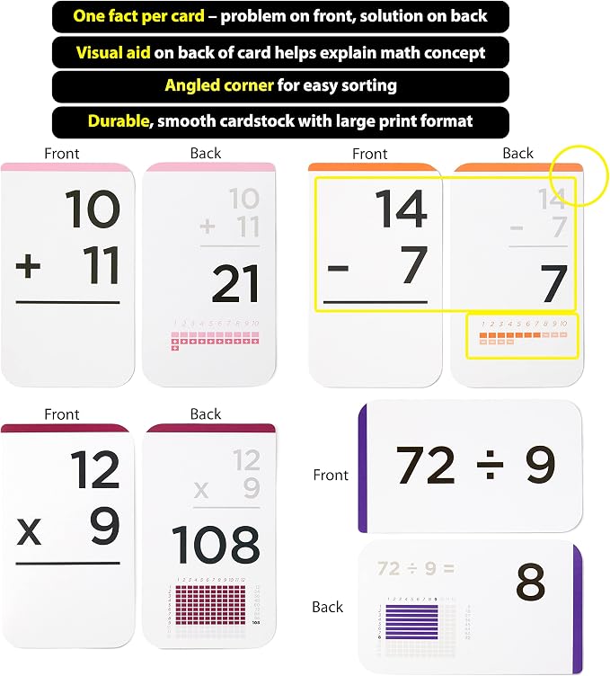 Award-Winning Math Flash Cards – 681 Addition, Subtraction, Teaching Methods & - Image 5