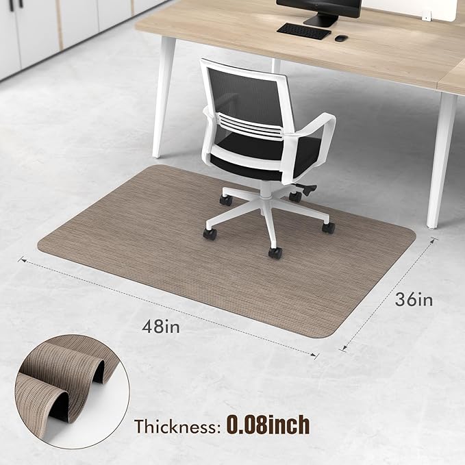 Blvornl Office Chair Mat for Hardwood Floor, Large Anti-Slip Hard Floor - Image 2