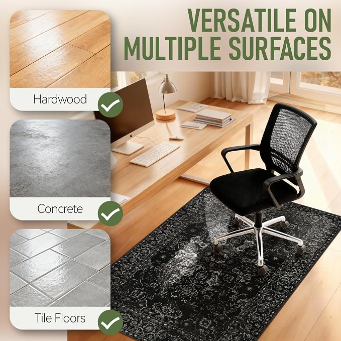 Office Chair Mat for Hardwood Floor, Non-Slip Under Desk Mat for Rolling Chair - Image 6