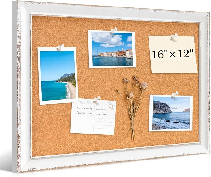 DOLLAR BOSS Distressed White Cork Board by DOLLARBOSS