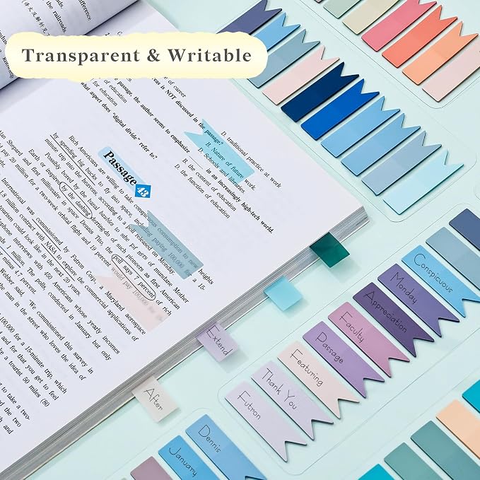 Temiary 1200 Pcs Transparent Sticky Index Tab - Image 3