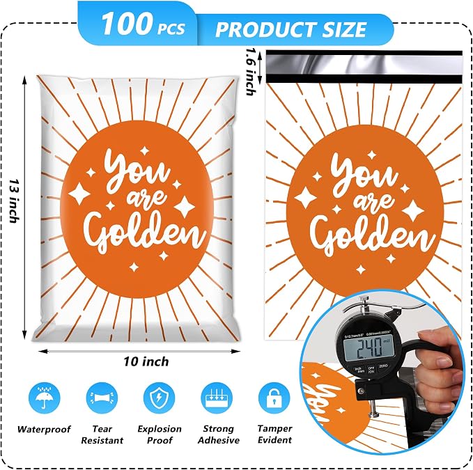 10x13 Poly Mailer Envelopes 100 Pack Shipping Bags - Image 2