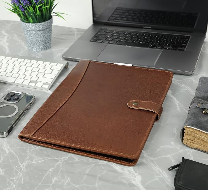 KomalC Leather Portfolio Folder - Image 7