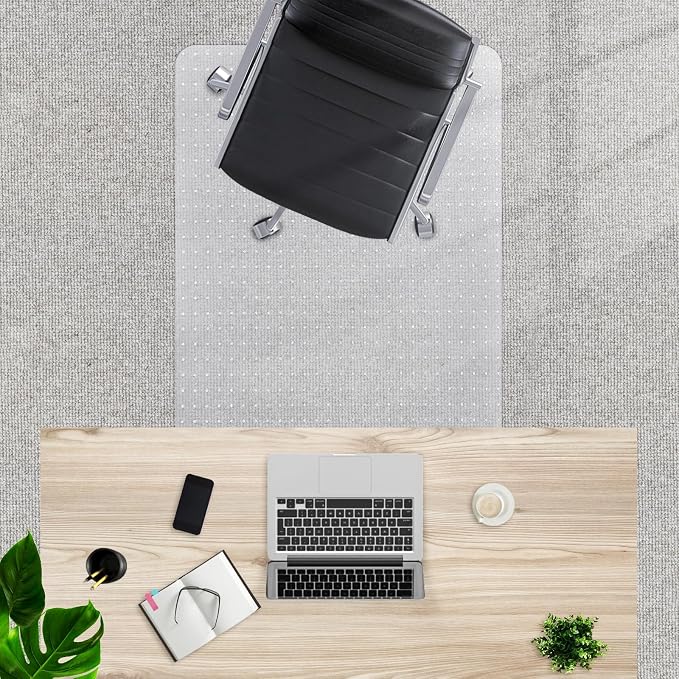 Office Chair Mat for Carpet Floors, Sturdy PVC Computer Chair Mats Anti-Slip - Image 7