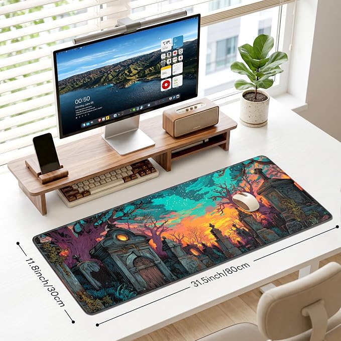 Desk Mat, Big Desk Pad, 31.5x11.8 Inches Extended Big Gaming Mouse Pad - Image 3