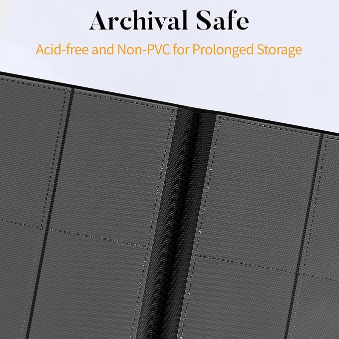 Heavy Duty Card Binder, Fabmaker 9 Pocket Trading Card Binder Holds 360 Cards - Image 4