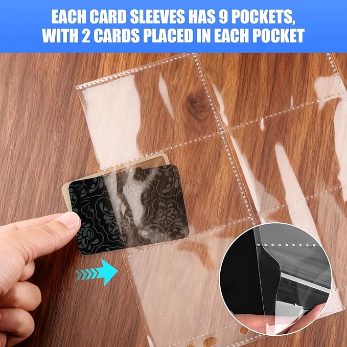 400 Pack 9 Pocket Card Sleeves Binder Sheets, Trading Card Sleeves - Image 3
