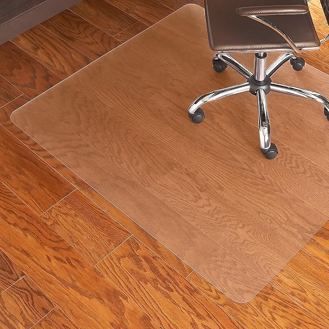 Staples Office Chair Mat, Hard Floors, Textured Underside, 60 x 46 Inch - Image 2