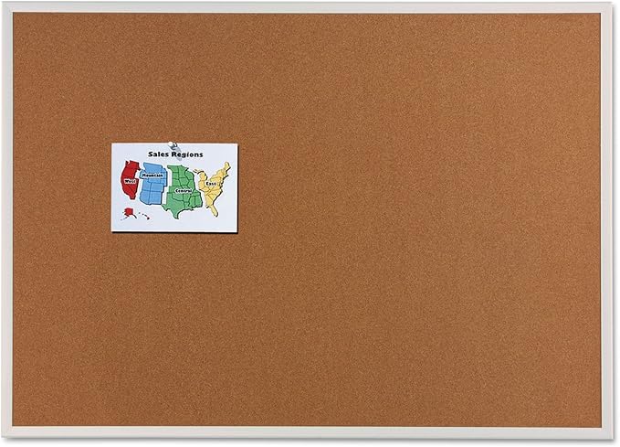 Quartet Cork Board, Bulletin Board, 8' x 4' Corkboard, Aluminum Frame (2308),Silver-DeskLoop Office