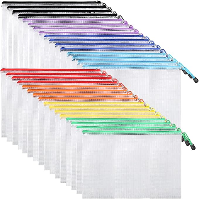 EOOUT 32pcs Mesh Zipper Pouch Bags, Mesh Bags by EOOUT