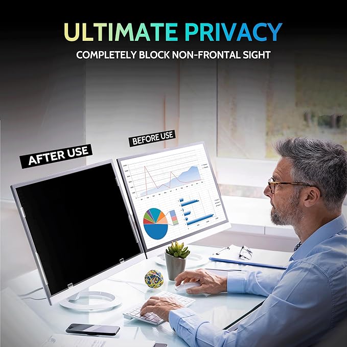 Peslv 19 Inch Privacy Screen for Computer Monitor 5:4 Aspect Ratio, Eye - Image 3