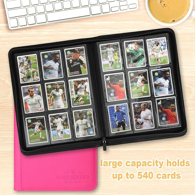 9 Pocket Card Binder, Premium Zip Trading Card Binder, 540 Double Sided Pocket - Image 4