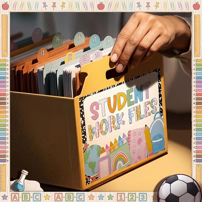 Marspark 10 Set Classroom Organization Folder Labels - Image 3