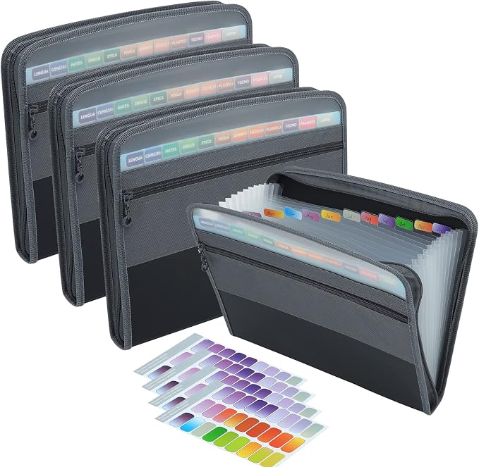 NAFY Expanding File Folders, 13 Pockets Document Organizer by Nafy