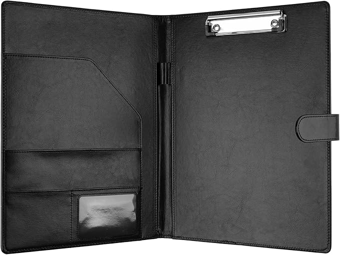 Professional Padfolio with Clipboard, Faux Leather Portfolio Folder Binder - Image 2