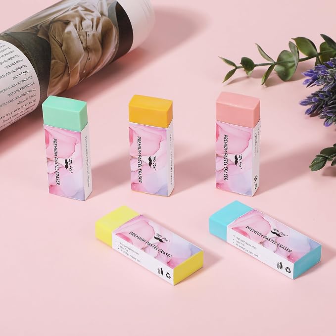 Mr. Pen- Pencil Eraser, 10 Pack | Large Latex Free Vinyl Block Erasers - Image 7